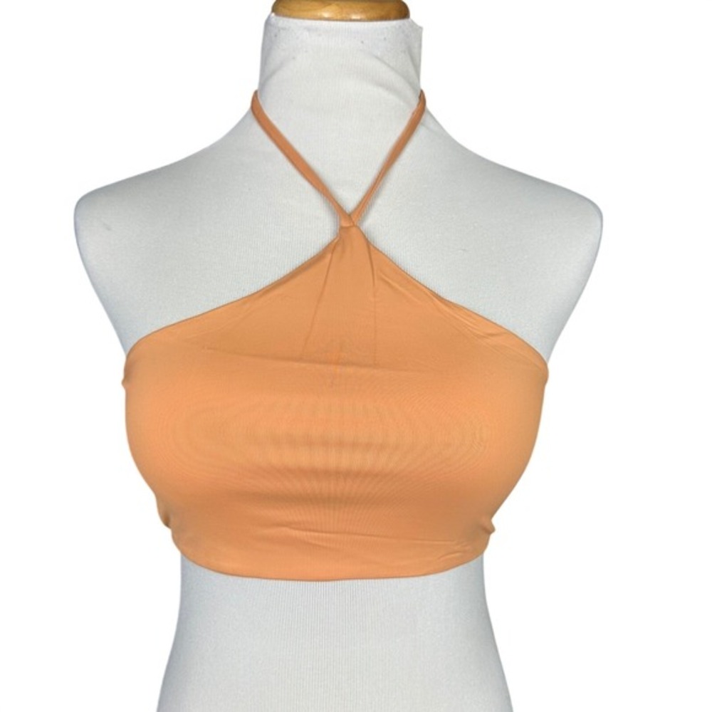 NWT Free People x Toast Swim Women's Signature Apex Bikini‎ Top Size L Sandstone